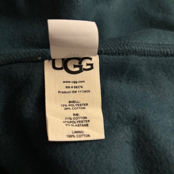 UGG Andryn Hoodie Dress Sweatshirt Dark Green Size M NWT - Picture 6 of 6